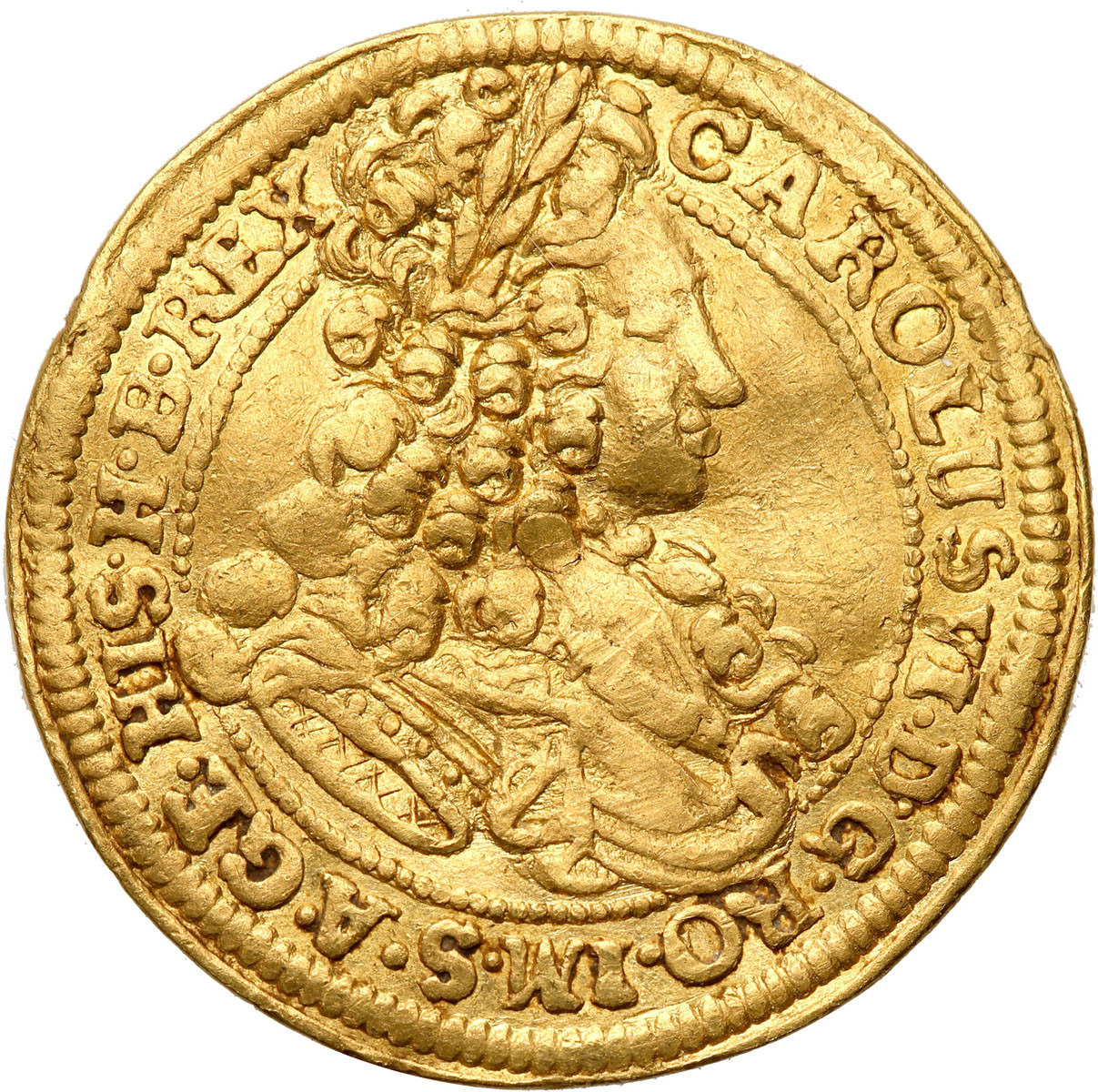 Śląsk, Karol VI (1711-1740). Dukat 1714, Wrocław - BARDZO RZADKI
